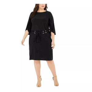 MSK Plus Black Dress 1X Plus Size Women's Cocktail Dress